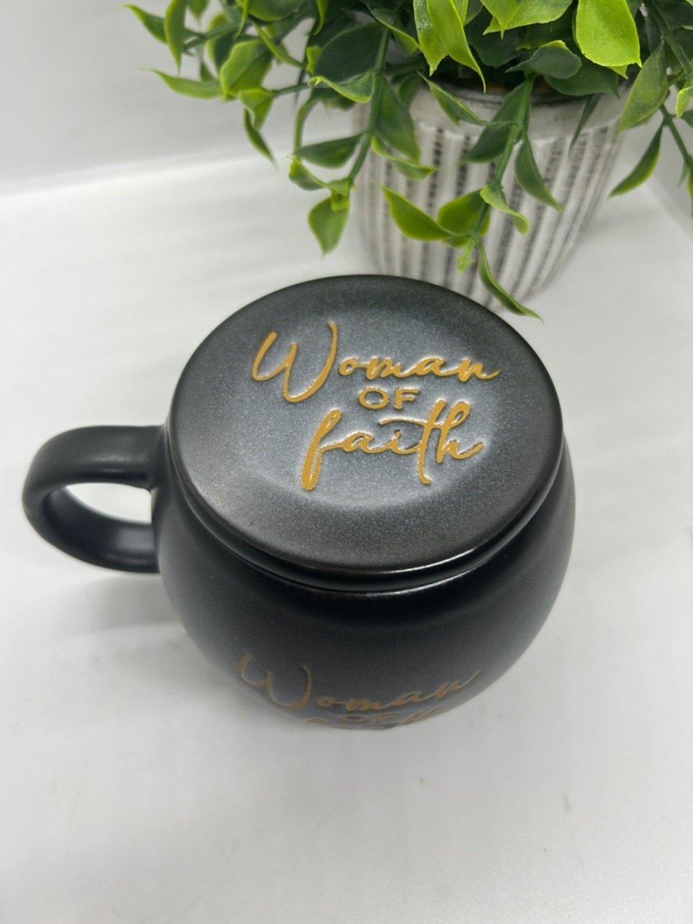 Woman of Faith" Ceramic Mug and Coaster Set from Abbey + CA Gift. 16Oz - Picture 4 of 9